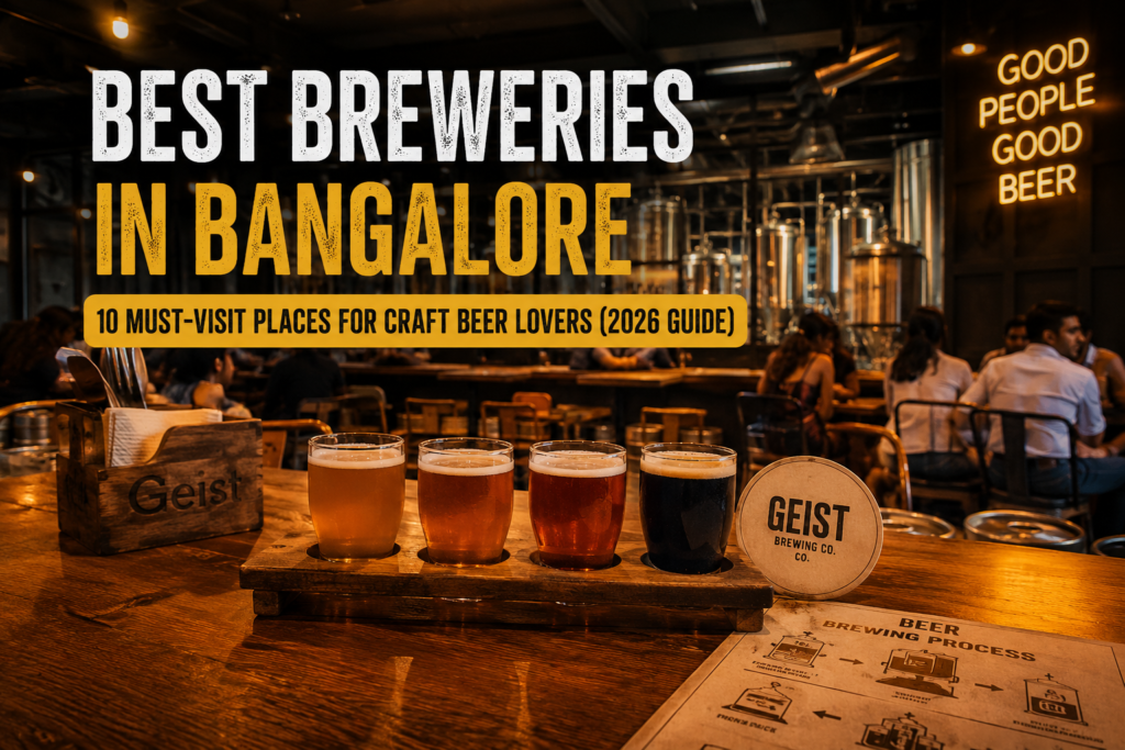 Best breweries in Bangalore featuring top craft beer destinations and brewery ambience