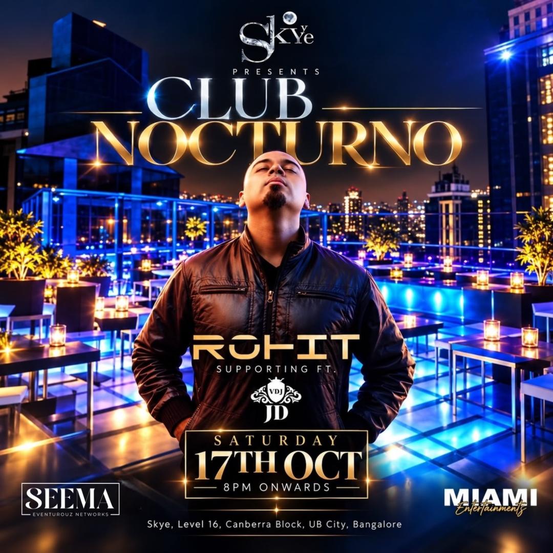 Featured: Skyye Bangalore: Dj Rohit Live At Ub City Rooftop (guestlist)