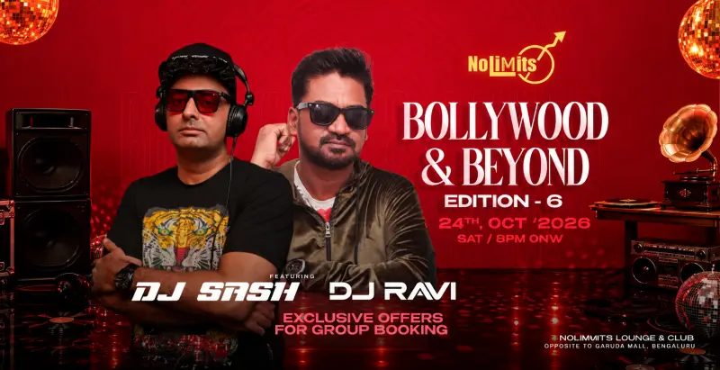 Bollywood & Beyond: Saturday Dj Night In Bengaluru (free Entry) In bangalore