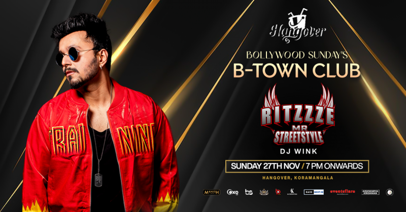Bollywood Night | Sunday 27th Nov | Dj Ritzzze | Hangover Koramangala