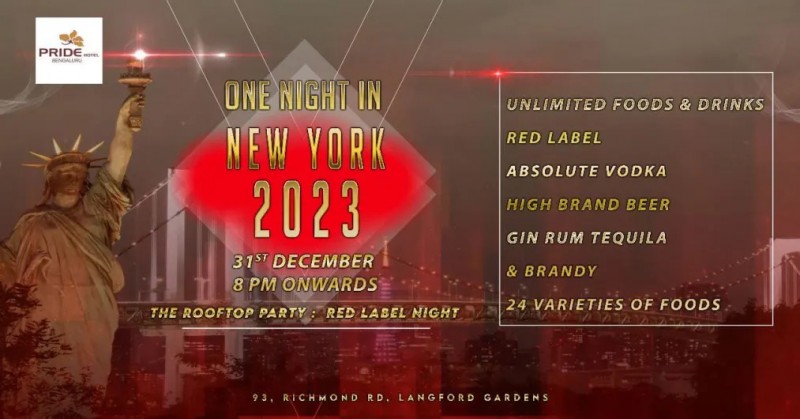Rooftop Nye 2023 Party - Red Label Night