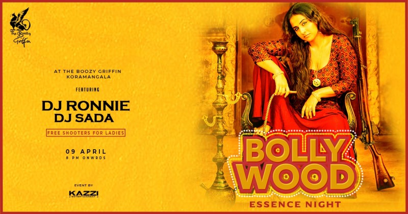 FRIDAY - Bollywood Essence Night at Boozy Griffen,Koramangala 
