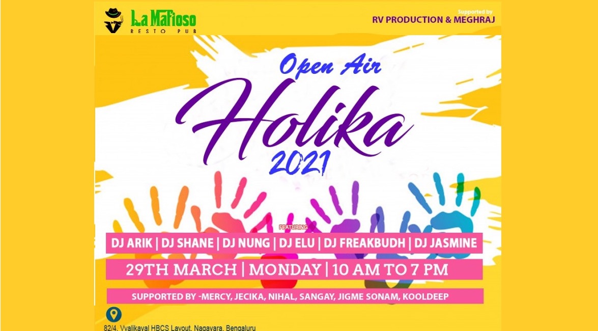 Open Air Holika Party 29th March | La Mafioso