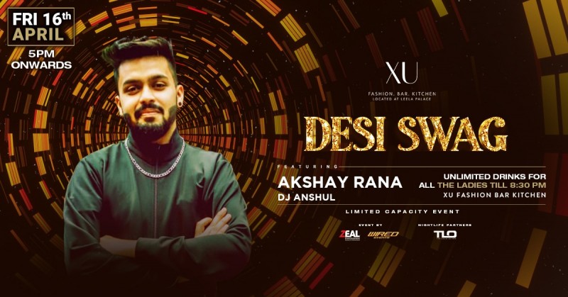 Friday Ladies Night at XU, Leela Palace (Free Drinks)