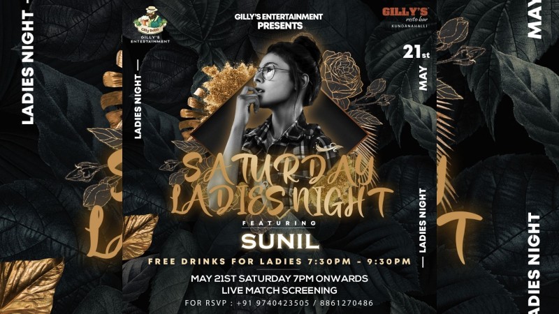 Saturday Ladies Night | Gillys Resto Bar Marathalli Road 