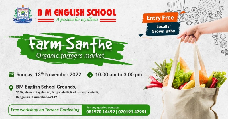 Bm English School's Farm Santhe - Organic Farmers Market